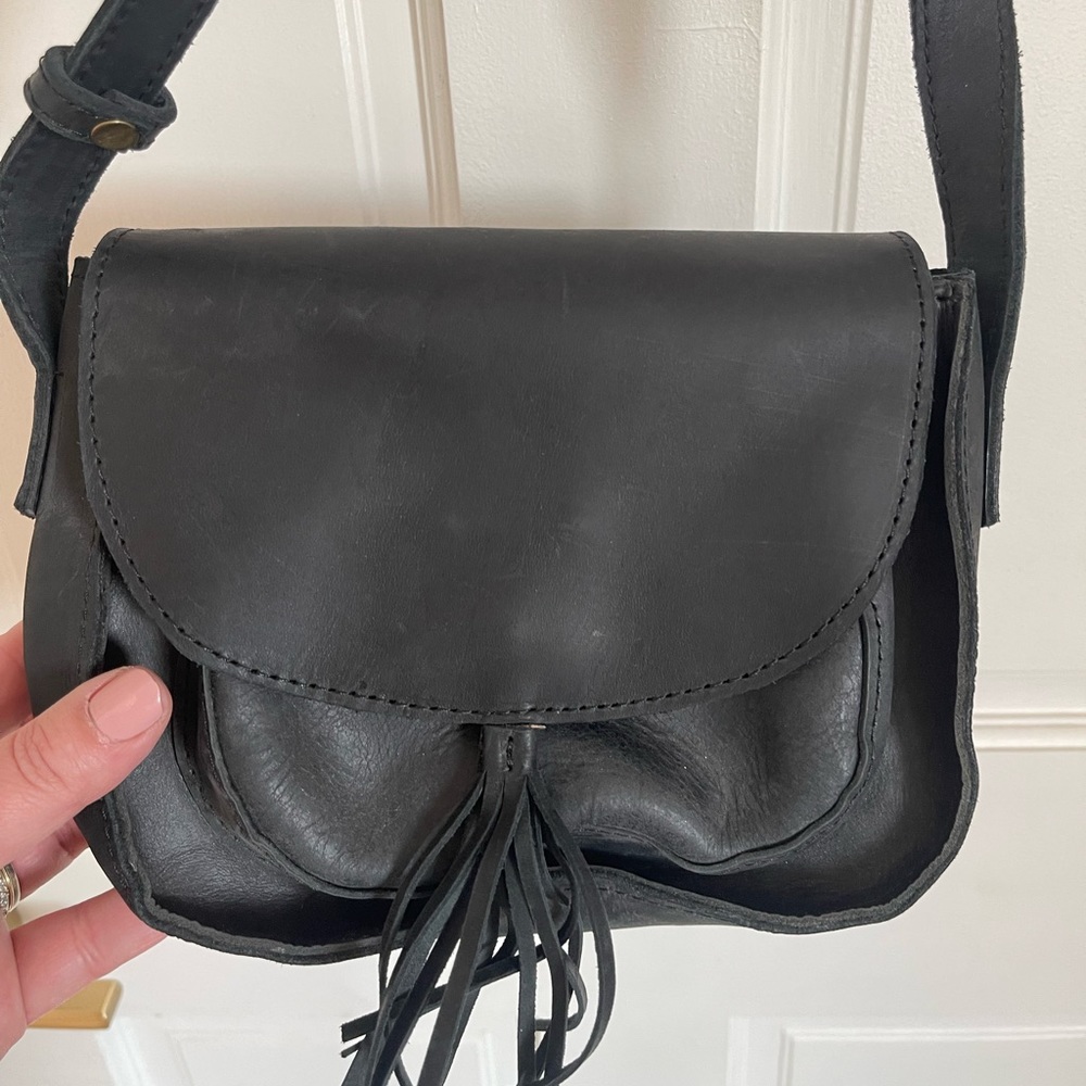Black leather Able crossbody bag